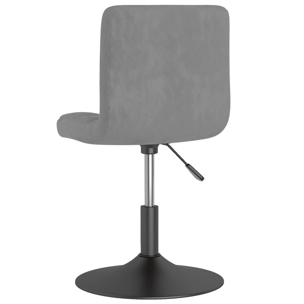 Chaises pivotantes à manger lot de 4 gris foncé velours - XIOS