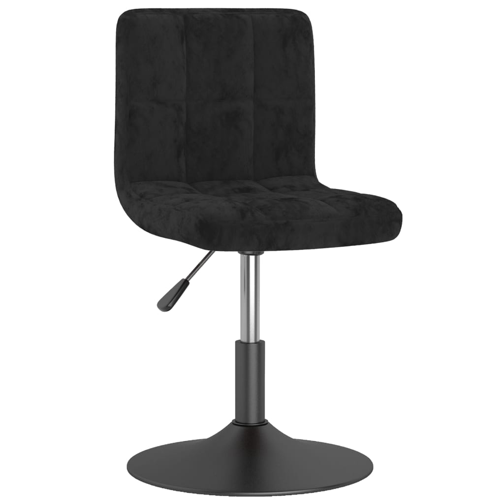 Chaises pivotantes à manger lot de 6 noir velours - XIOS