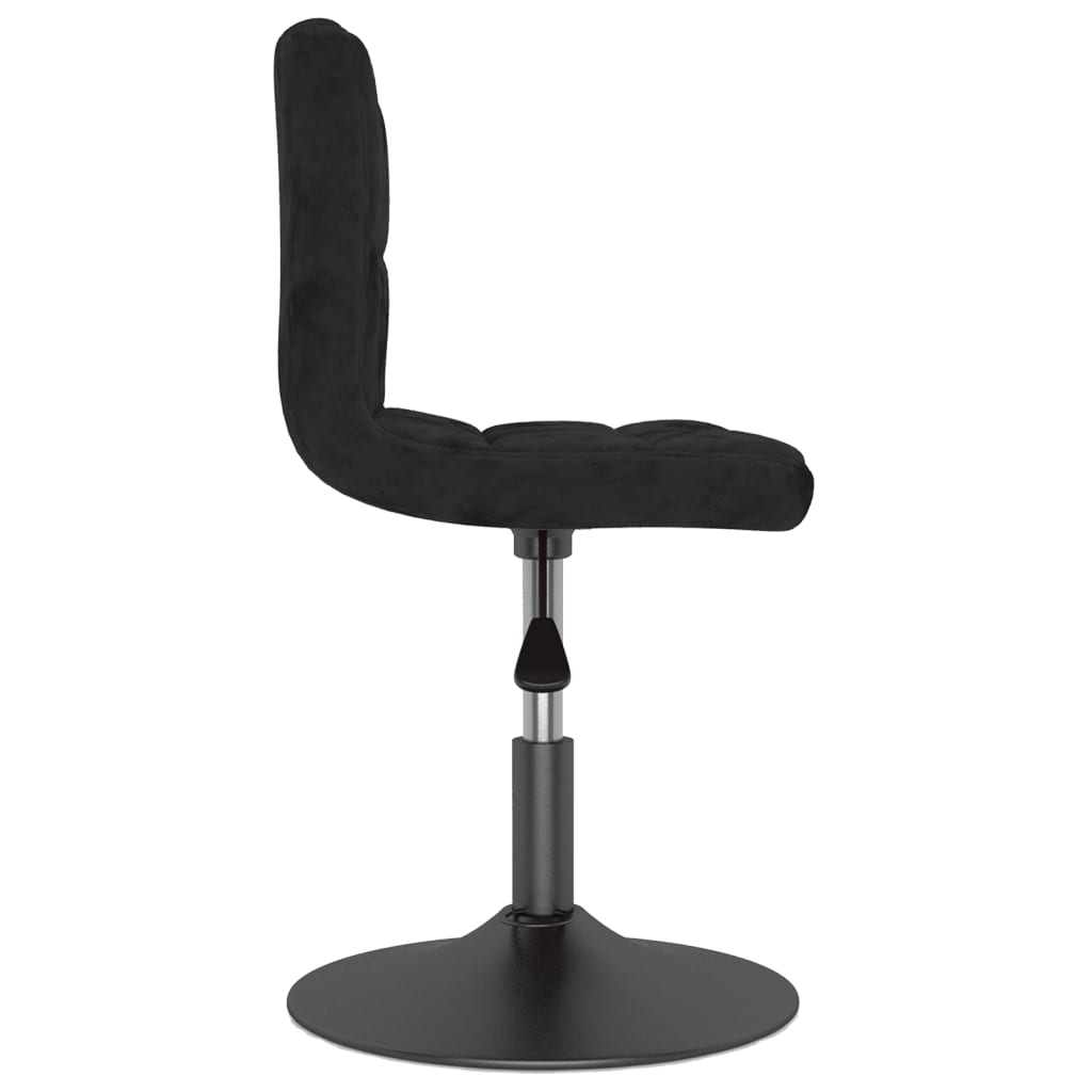 Chaises pivotantes à manger lot de 6 noir velours