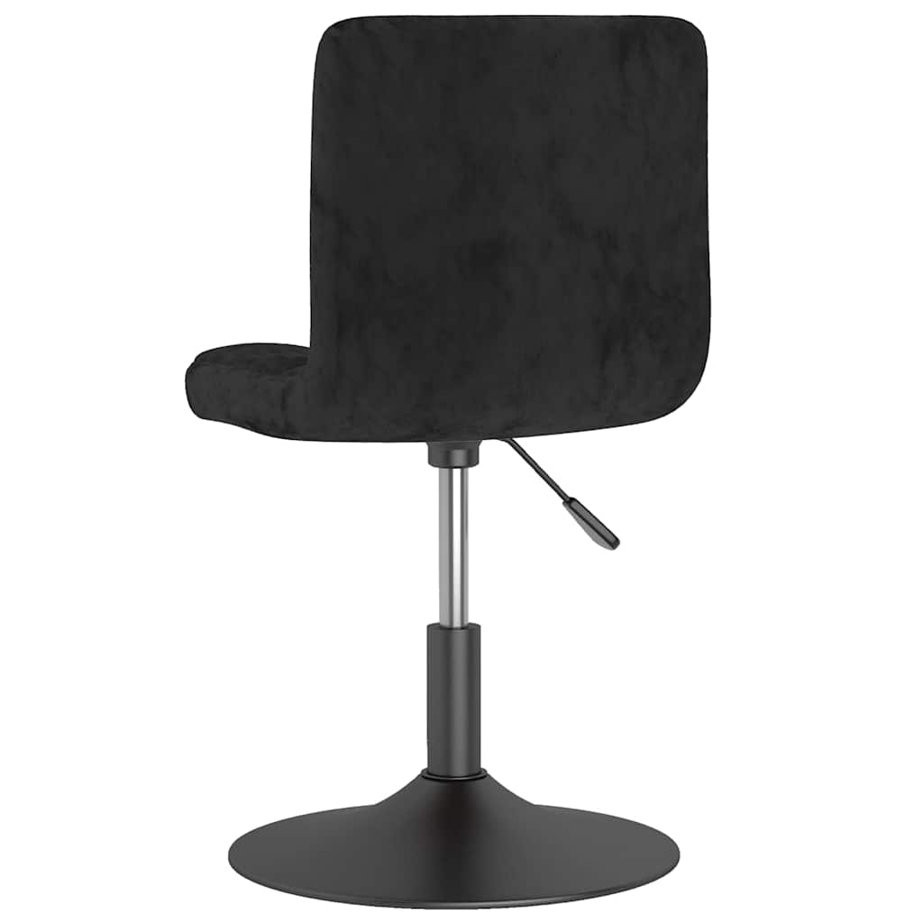 Chaises pivotantes à manger lot de 6 noir velours
