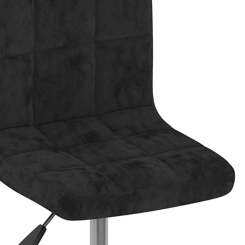 Chaises pivotantes à manger lot de 6 noir velours
