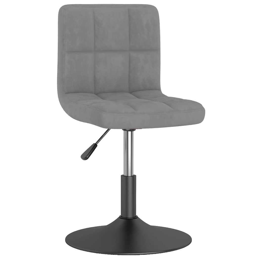 Chaises pivotantes à manger lot de 6 gris clair velours