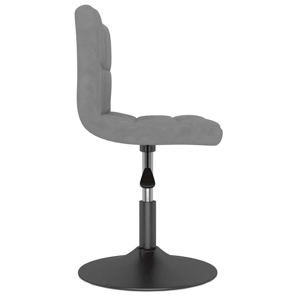 Chaises pivotantes à manger lot de 6 gris clair velours