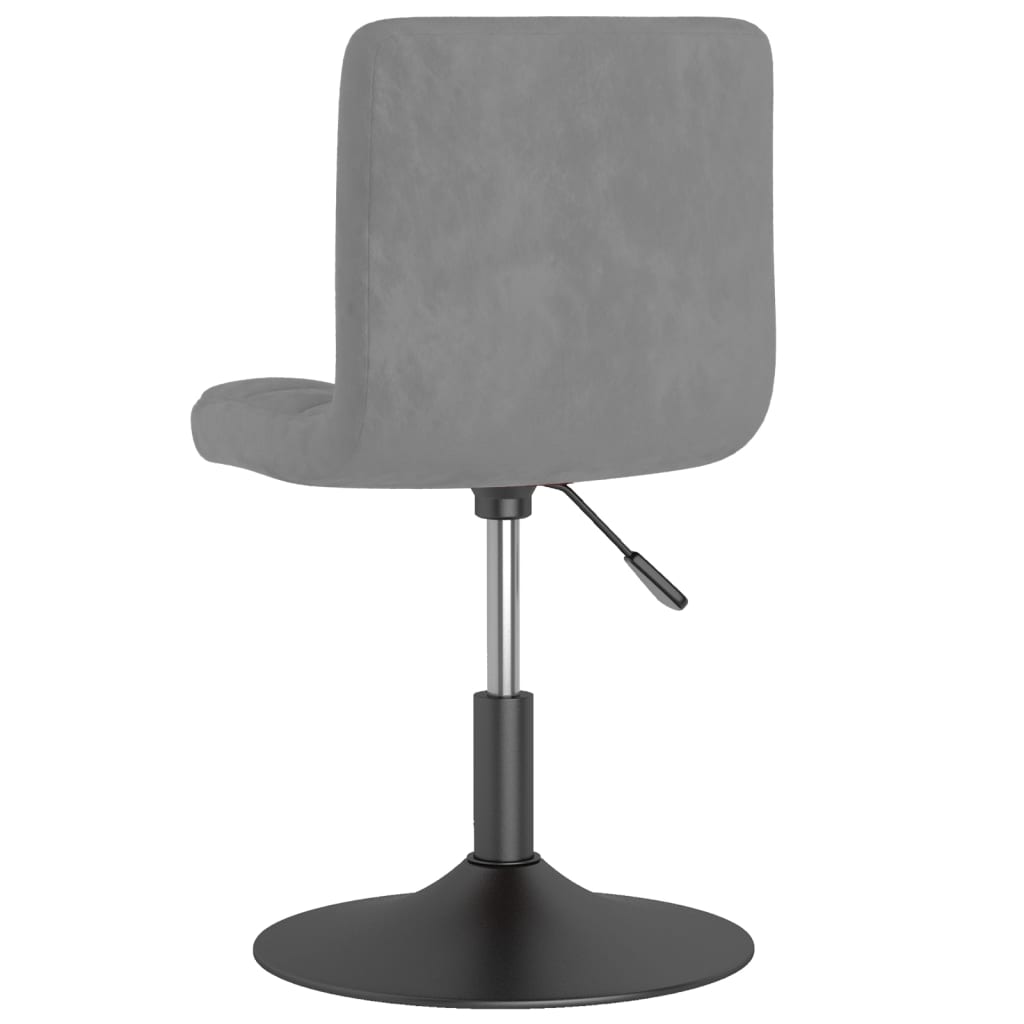 Chaises pivotantes à manger lot de 6 gris clair velours - XIOS
