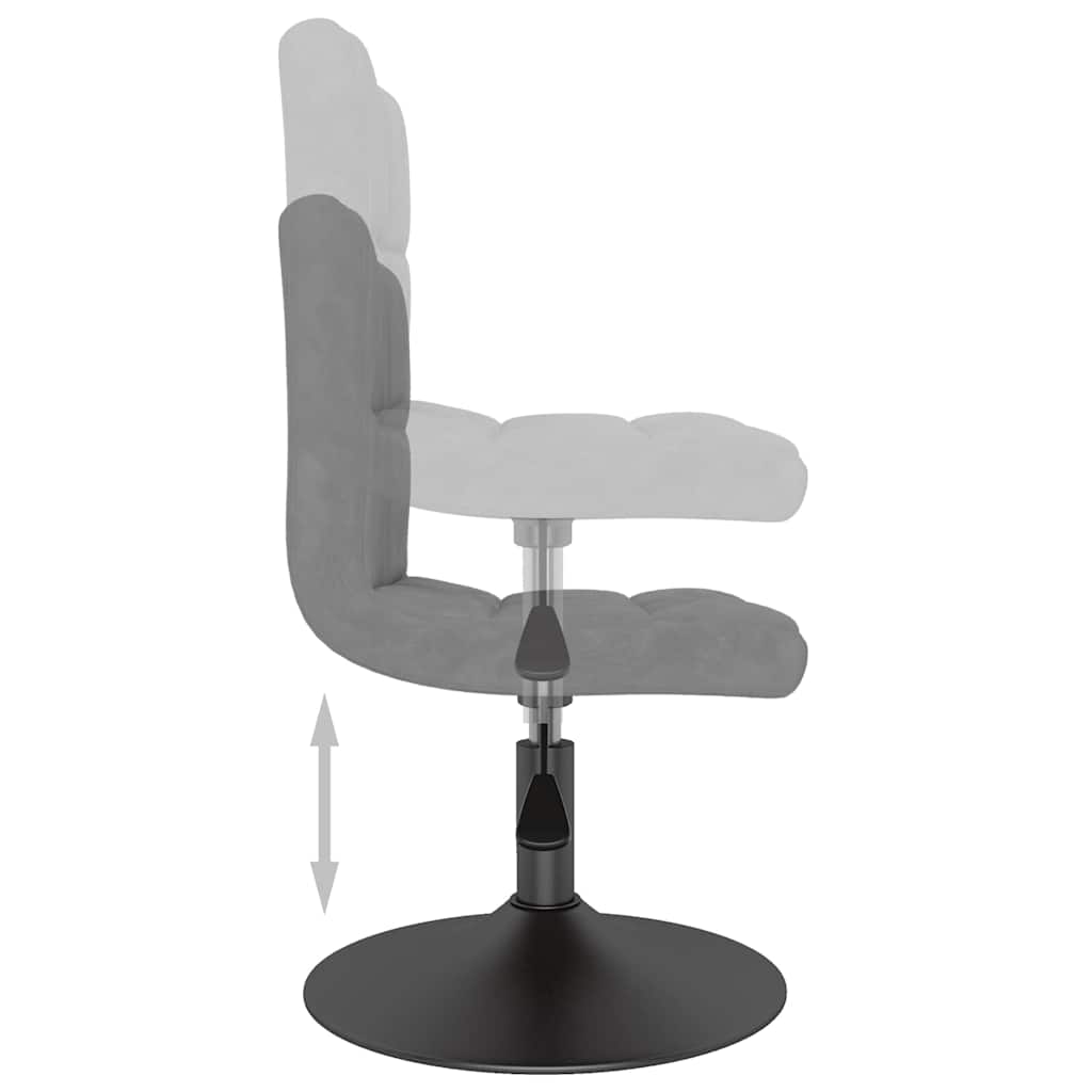 Chaises pivotantes à manger lot de 6 gris clair velours