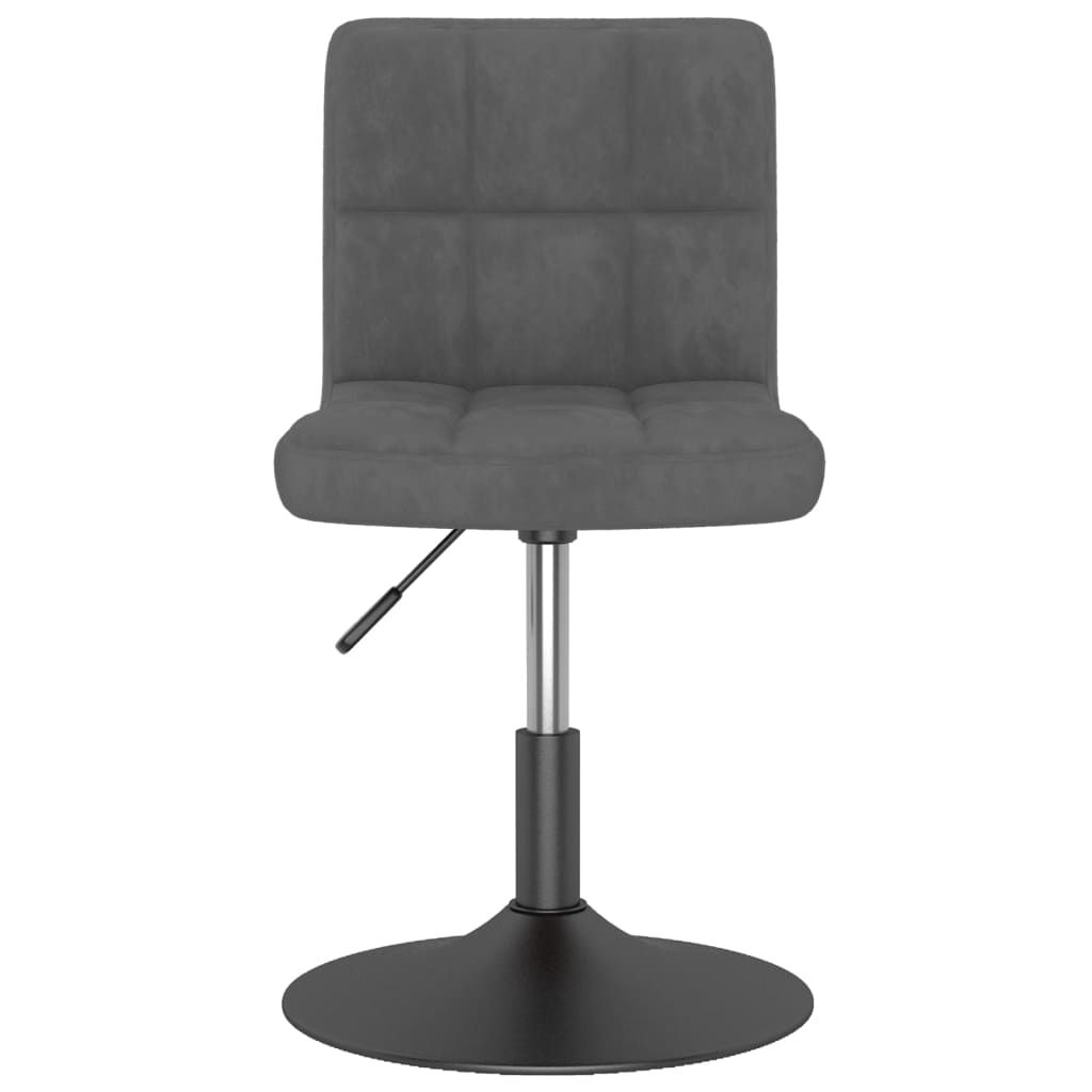 Chaises pivotantes à manger lot de 6 gris foncé velours - XIOS