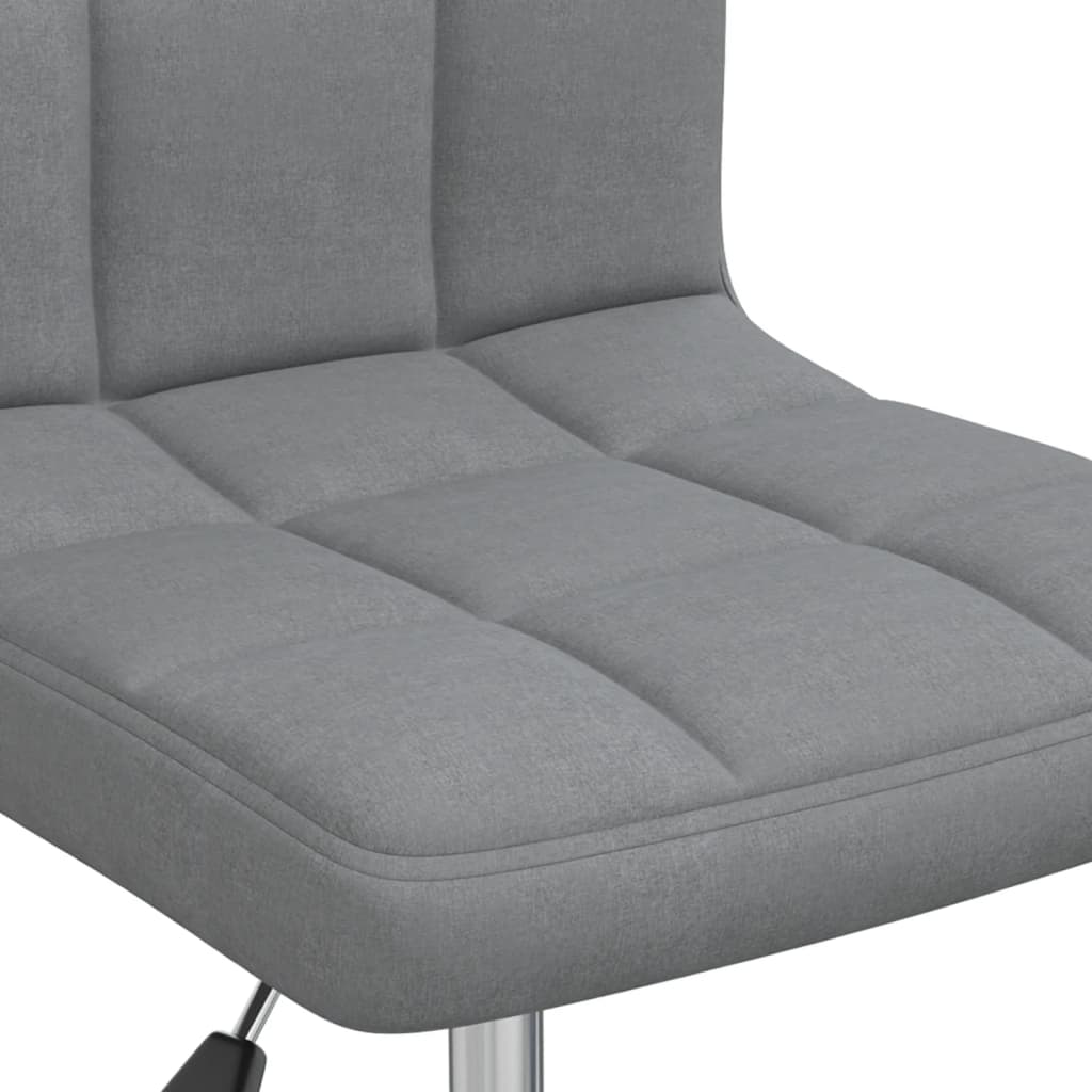 Chaise pivotante de salle à manger Gris clair Tissu - XIOS