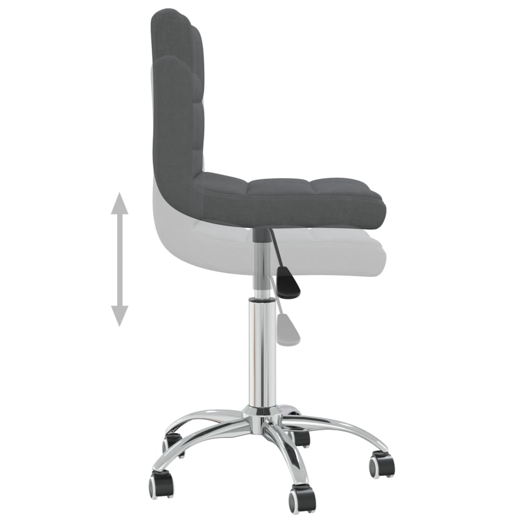 Chaise pivotante de salle à manger Gris foncé Tissu - XIOS