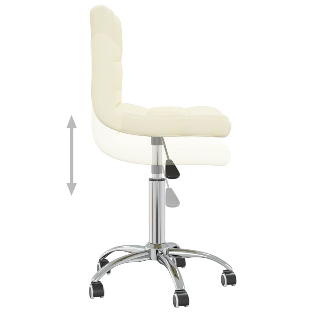 Chaise pivotante de salle à manger Crème Tissu - XIOS