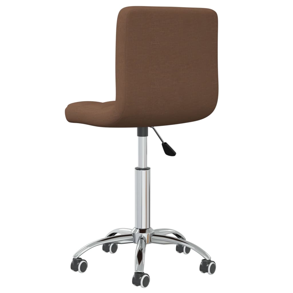 Chaise pivotante de salle à manger Marron Tissu - XIOS
