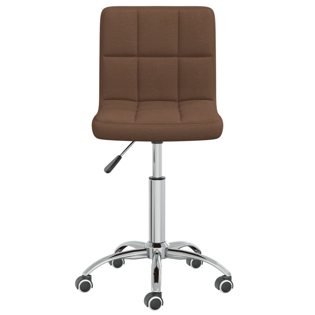 Chaise pivotante de salle à manger Marron Tissu - XIOS