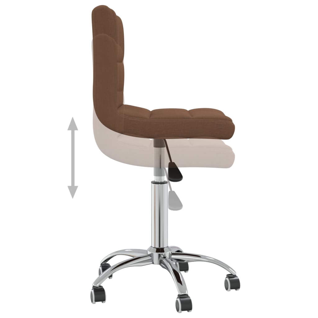 Chaise pivotante de salle à manger Marron Tissu - XIOS