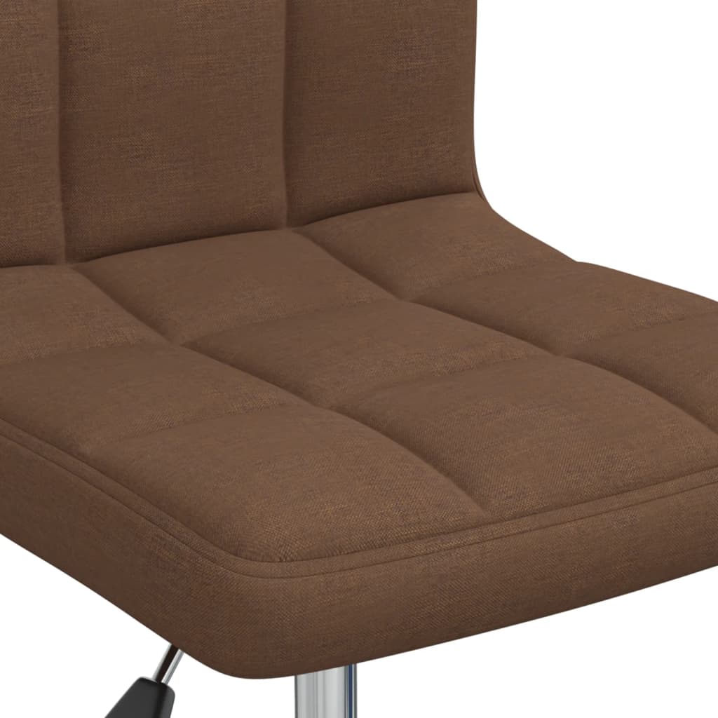 Chaise pivotante de salle à manger Marron Tissu - XIOS
