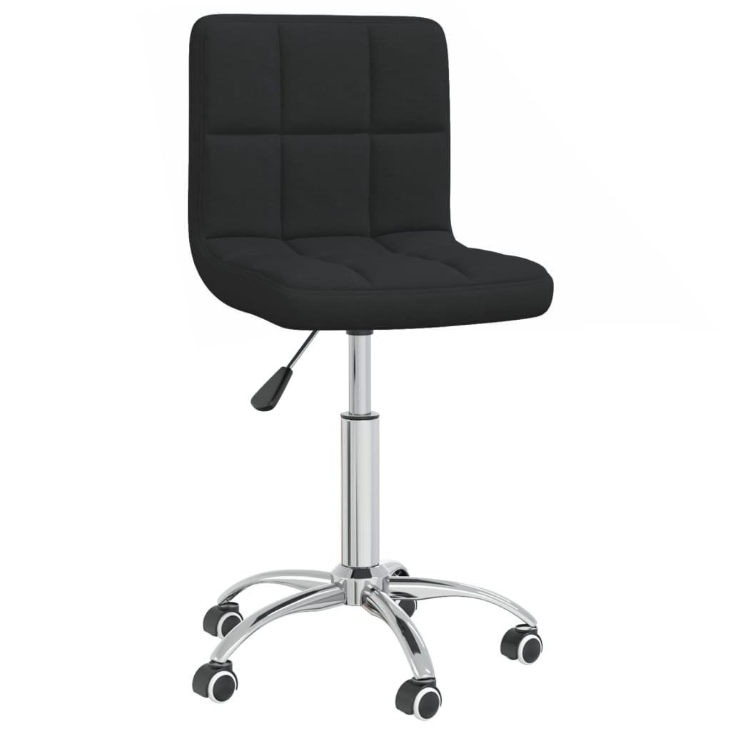 Chaise pivotante de salle à manger Noir Tissu - XIOS