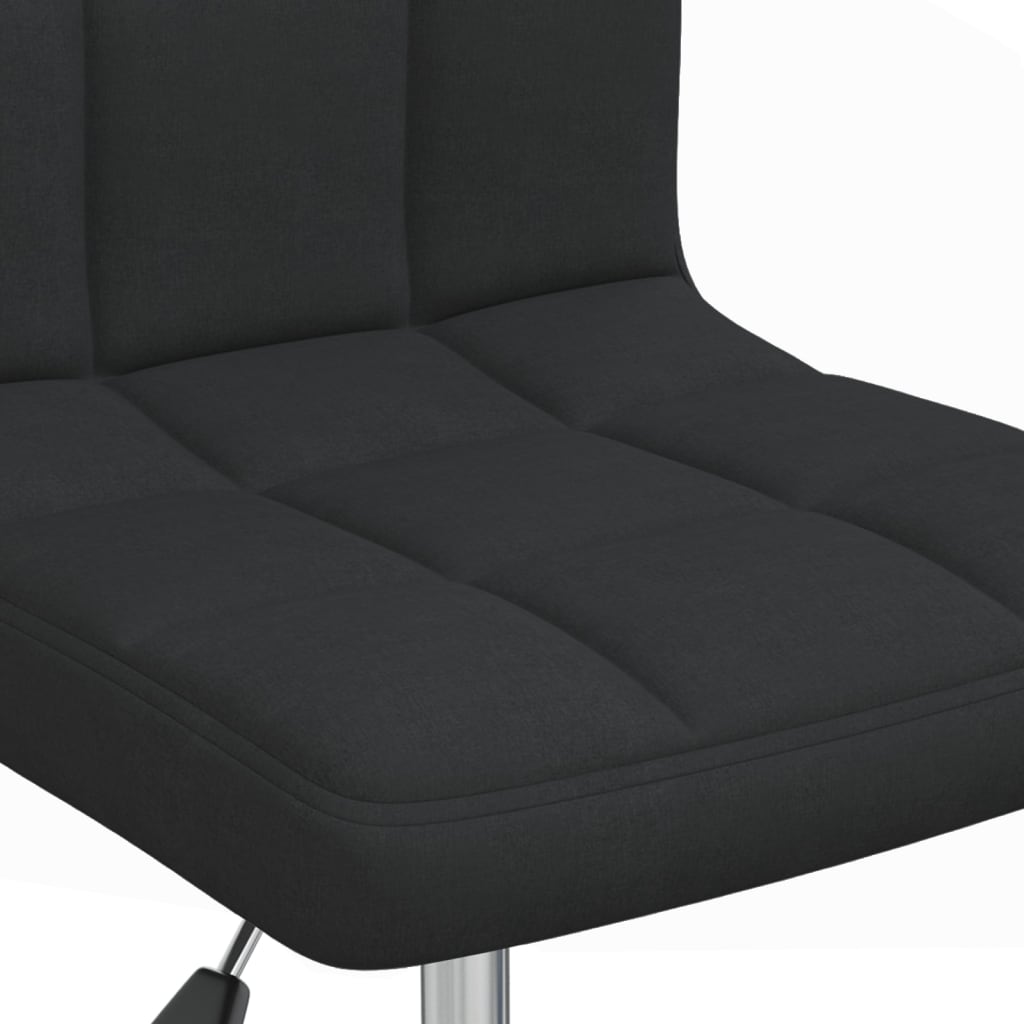 Chaise pivotante de salle à manger Noir Tissu - XIOS