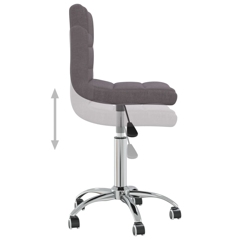Chaise pivotante de salle à manger Taupe Tissu - XIOS