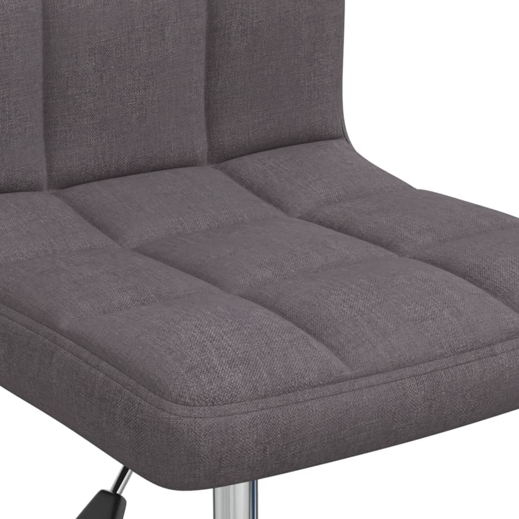 Chaise pivotante de salle à manger Taupe Tissu - XIOS