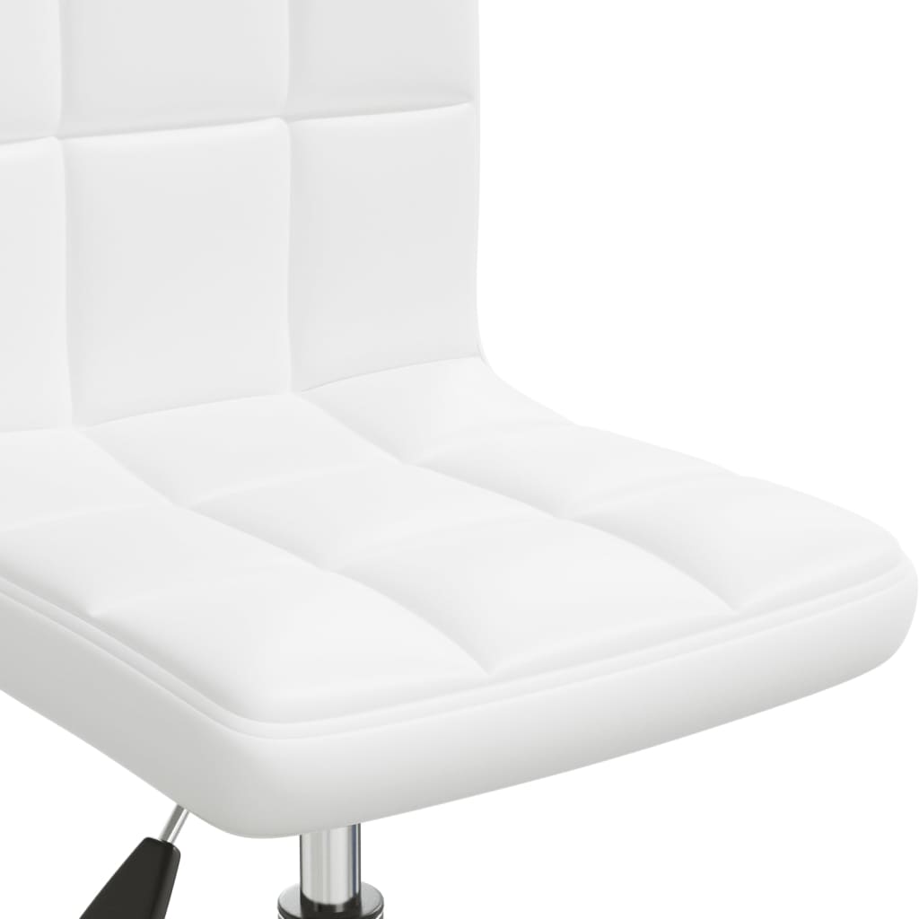 Chaise pivotante de salle à manger Blanc Similicuir - XIOS