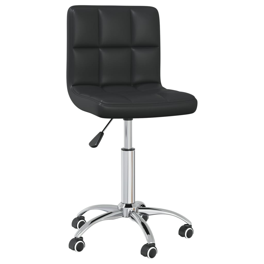 Chaise pivotante de salle à manger Noir Similicuir - XIOS