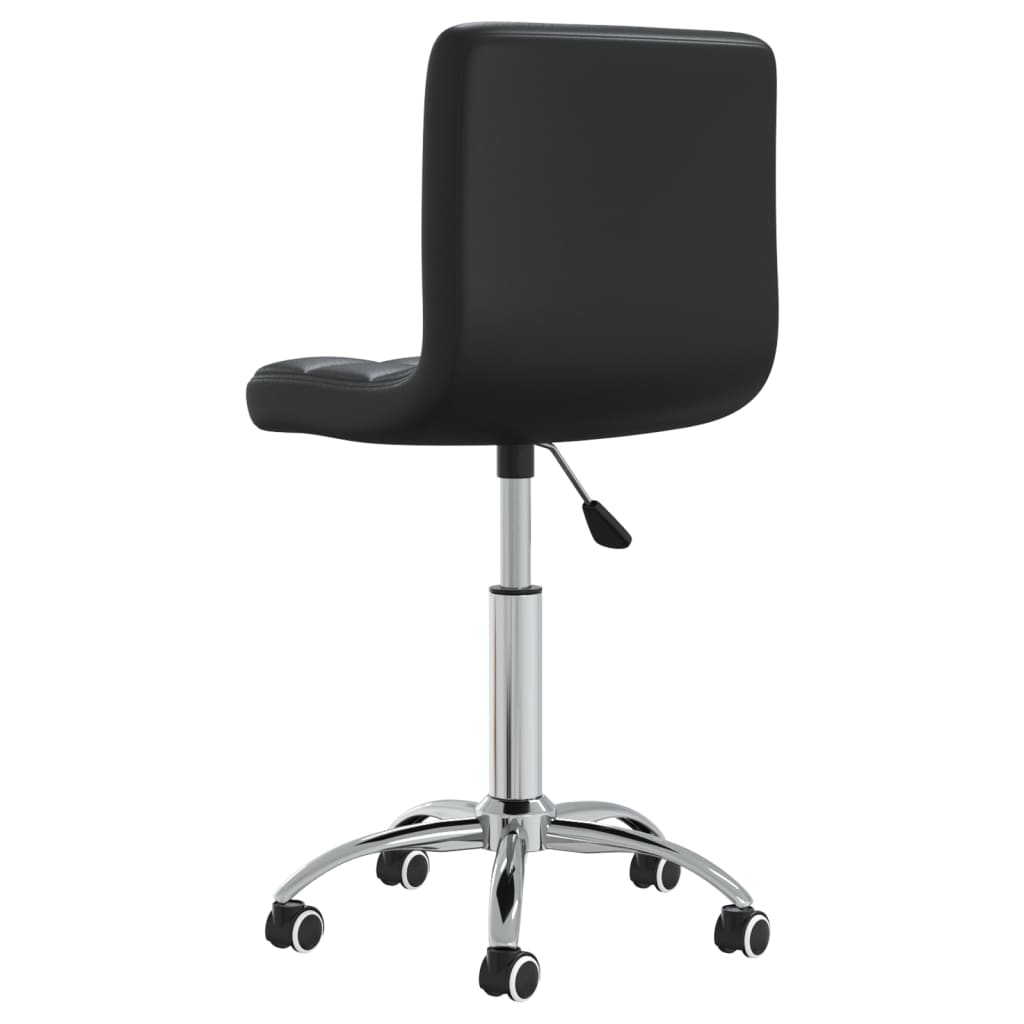 Chaise pivotante de salle à manger Noir Similicuir - XIOS