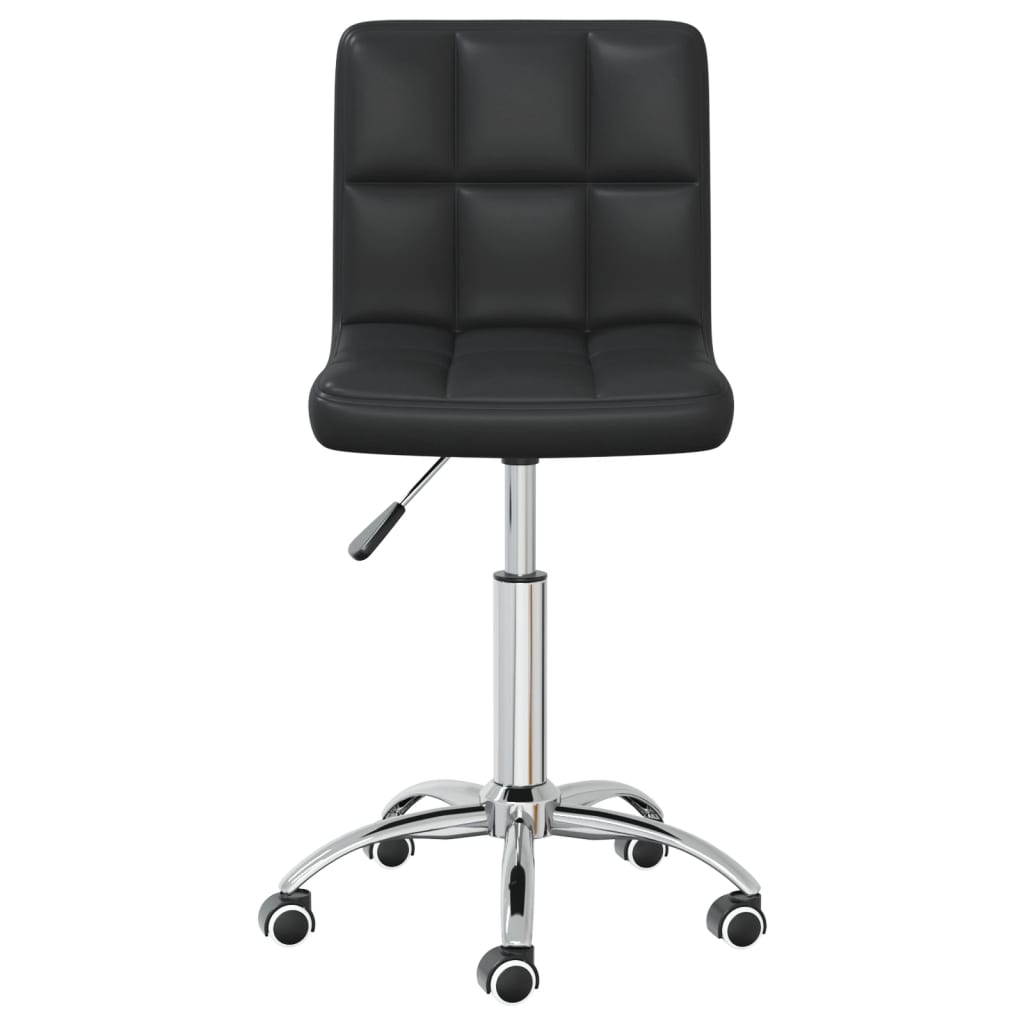 Chaise pivotante de salle à manger Noir Similicuir - XIOS