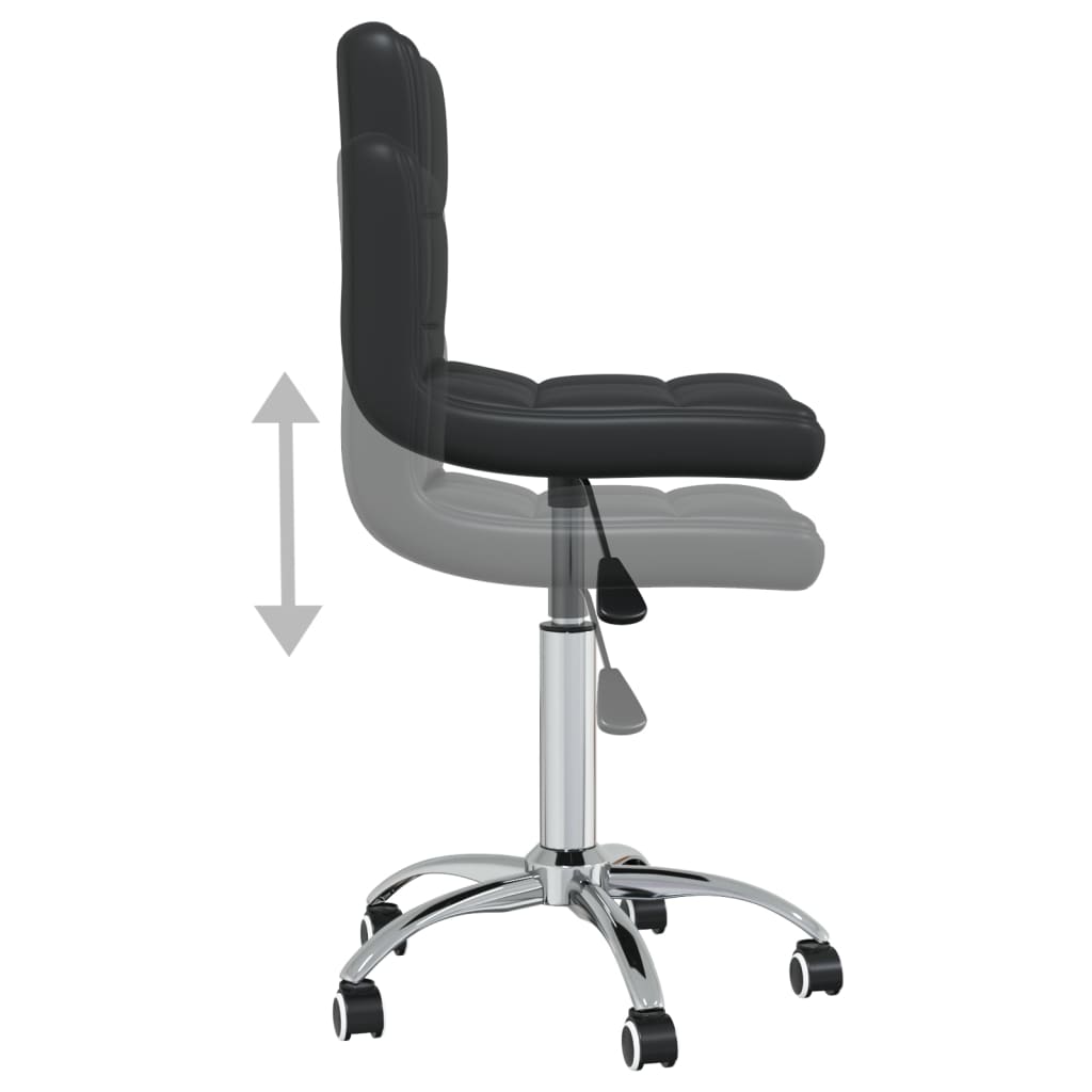 Chaise pivotante de salle à manger Noir Similicuir - XIOS