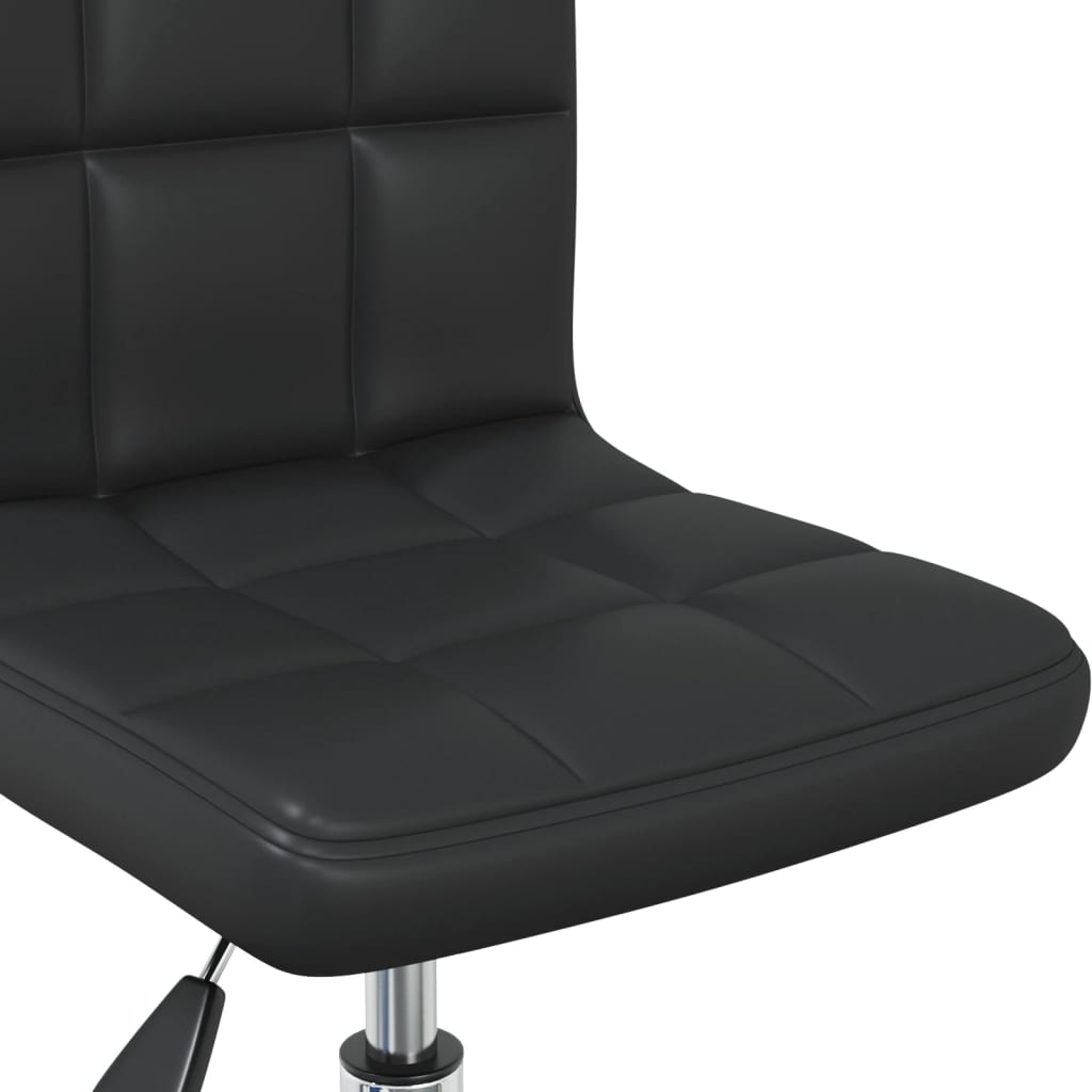 Chaise pivotante de salle à manger Noir Similicuir - XIOS