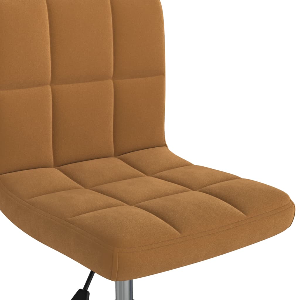 Chaise pivotante de salle à manger Marron Velours - XIOS