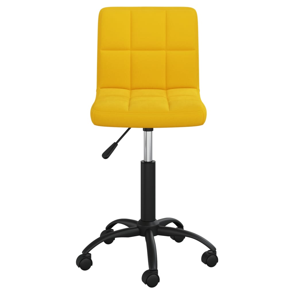 Chaise pivotante de salle à manger Jaune moutarde Velours - XIOS