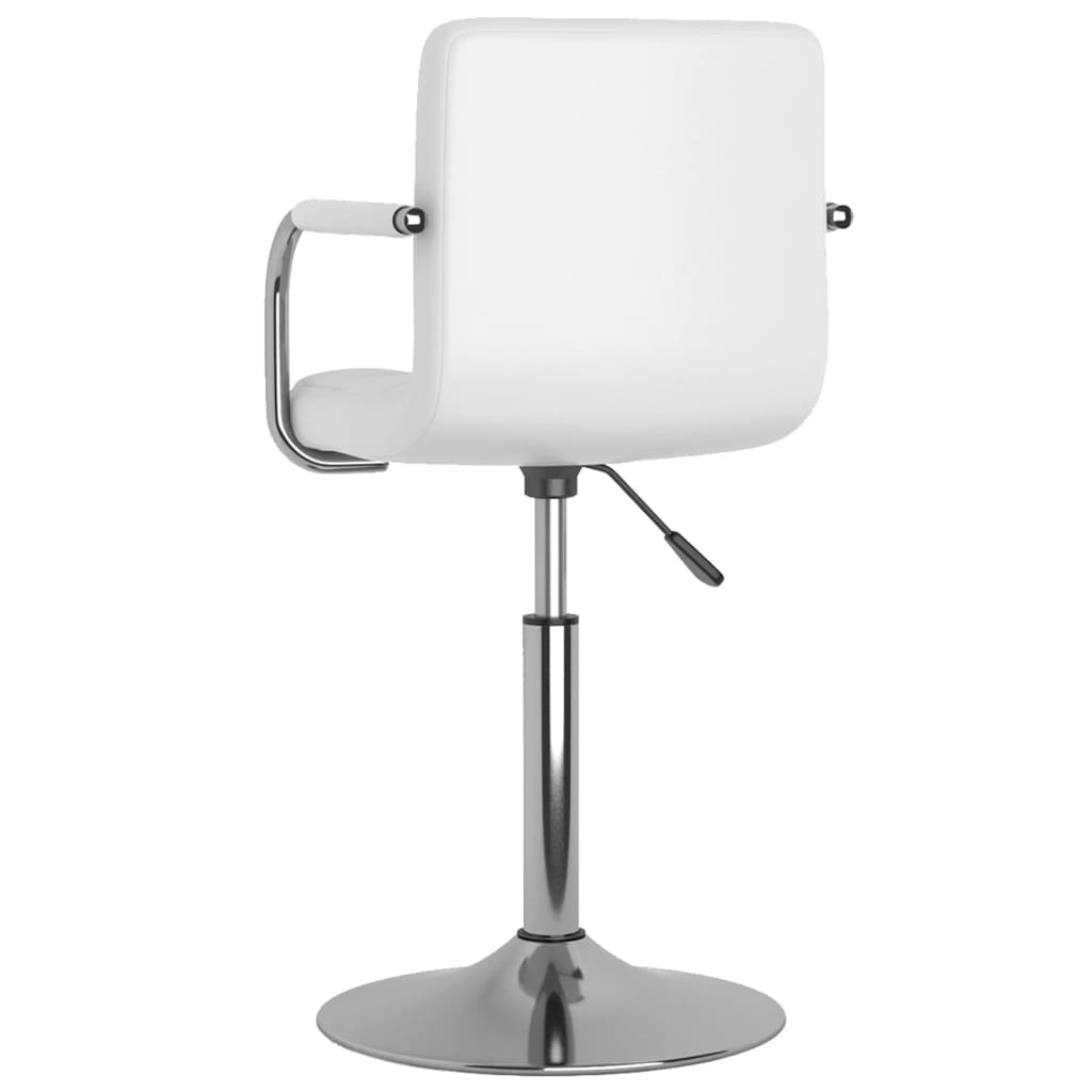 Chaises pivotantes à manger lot de 4 blanc similicuir - XIOS