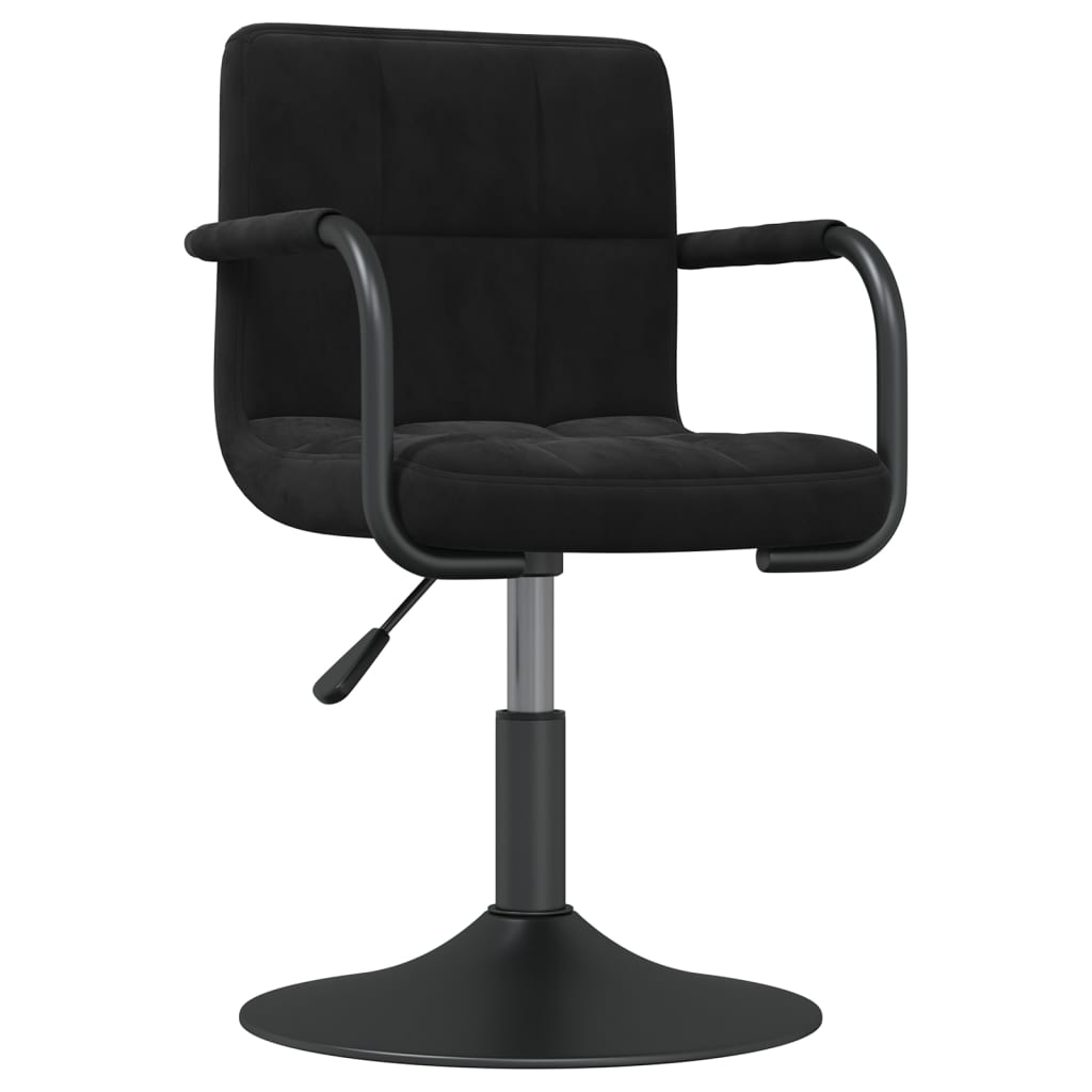 Chaises pivotantes à manger lot de 4 noir velours - XIOS