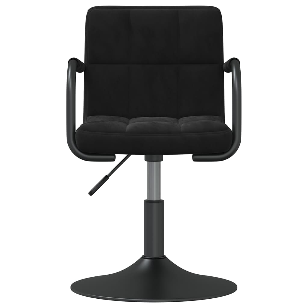 Chaises pivotantes à manger lot de 4 noir velours - XIOS