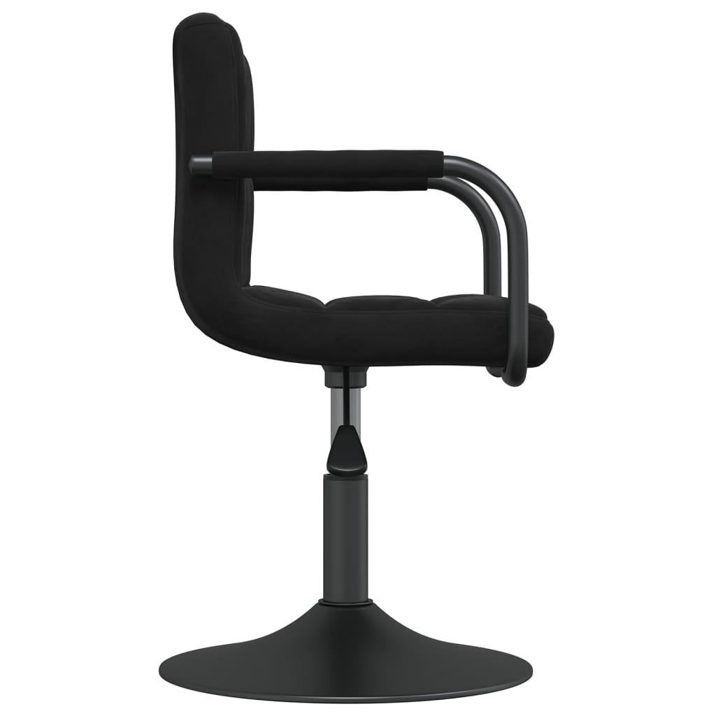 Chaises pivotantes à manger lot de 4 noir velours - XIOS