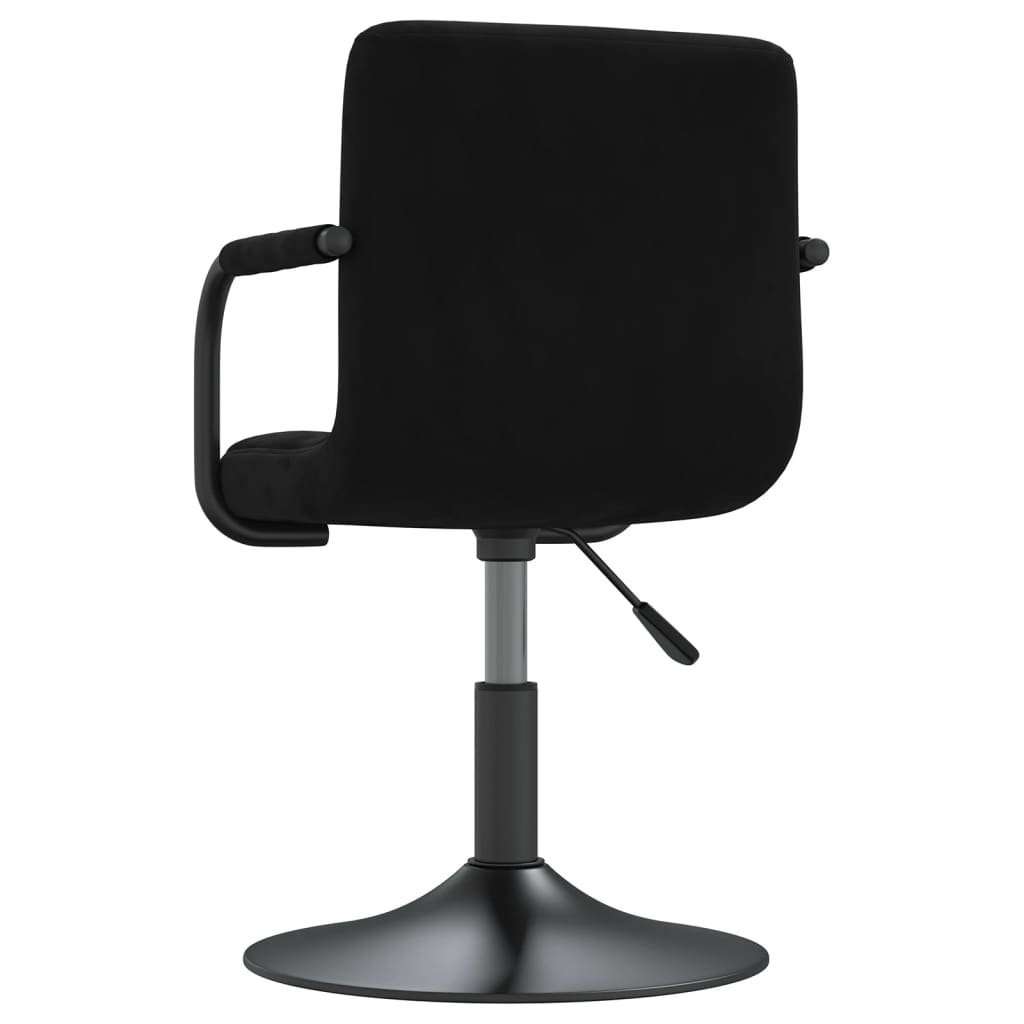 Chaises pivotantes à manger lot de 4 noir velours - XIOS