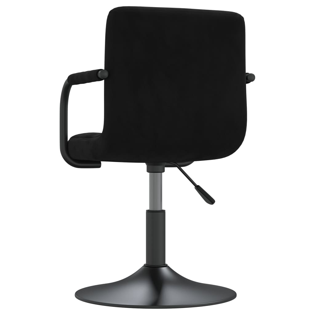 Chaises pivotantes à manger lot de 6 noir velours - XIOS