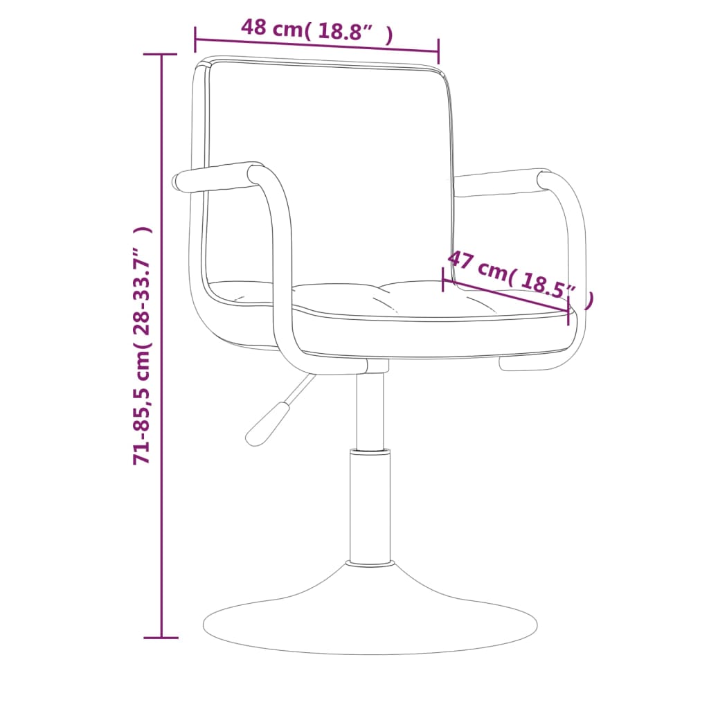 Chaises pivotantes à manger lot de 6 gris clair velours - XIOS