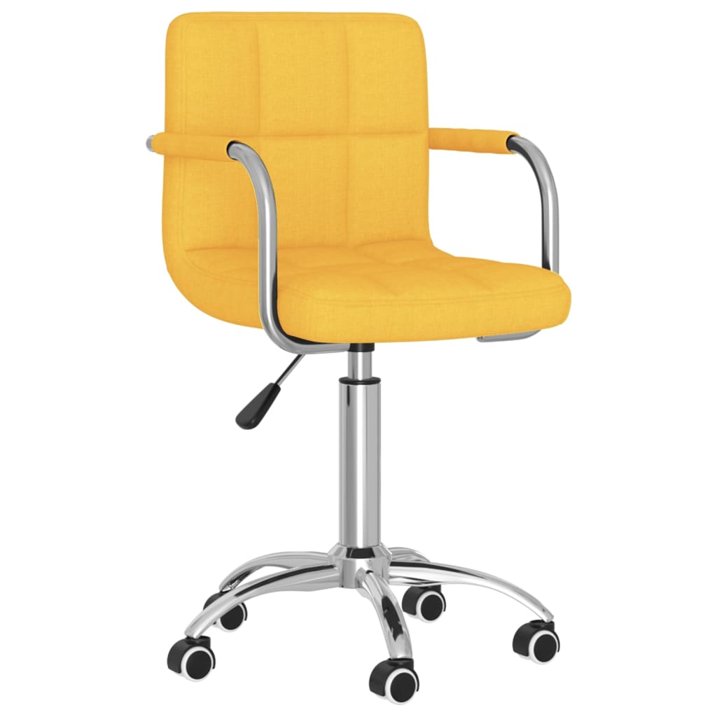 Chaise pivotante de salle à manger Jaune moutarde Tissu - XIOS