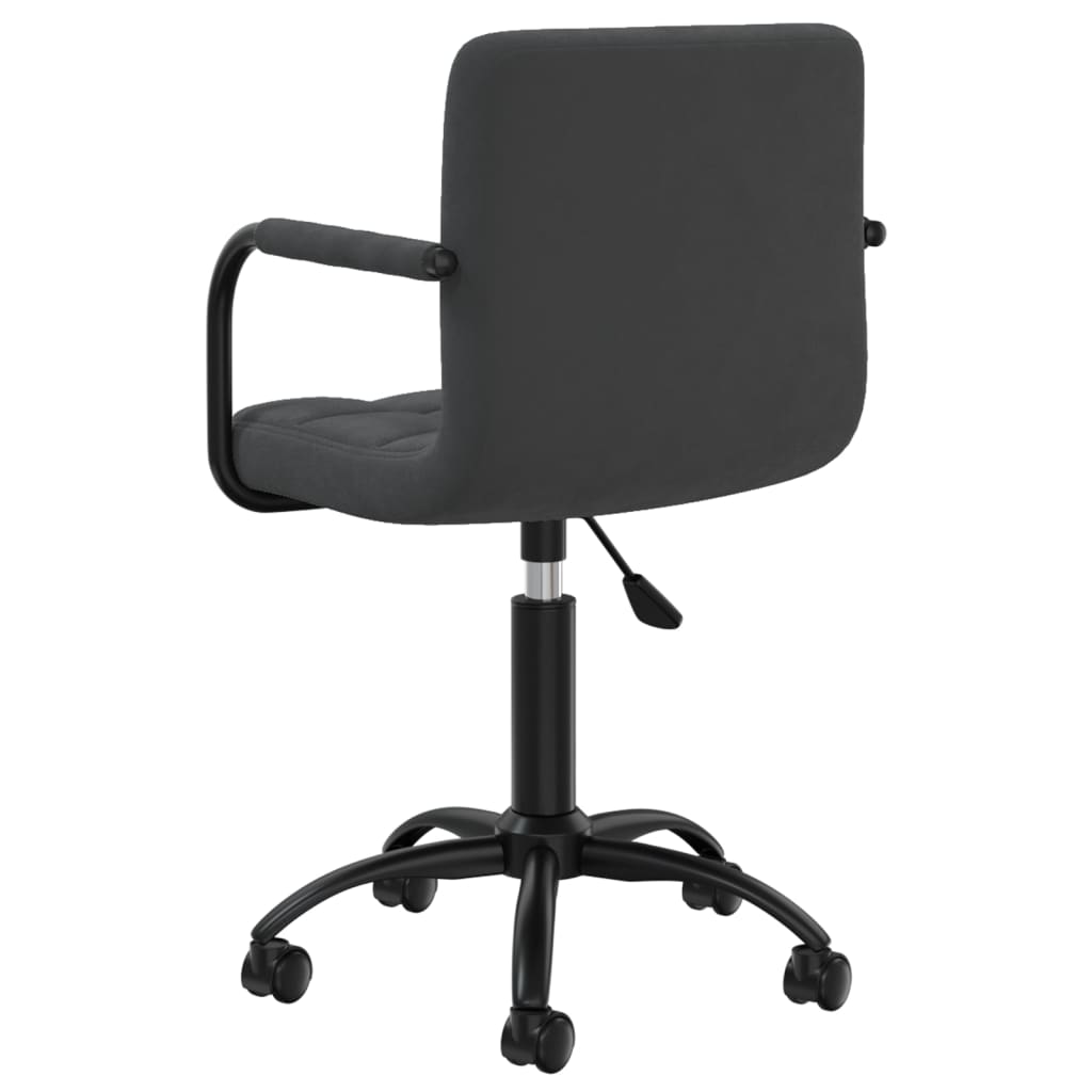 Chaises pivotantes à manger lot de 4 noir velours - XIOS
