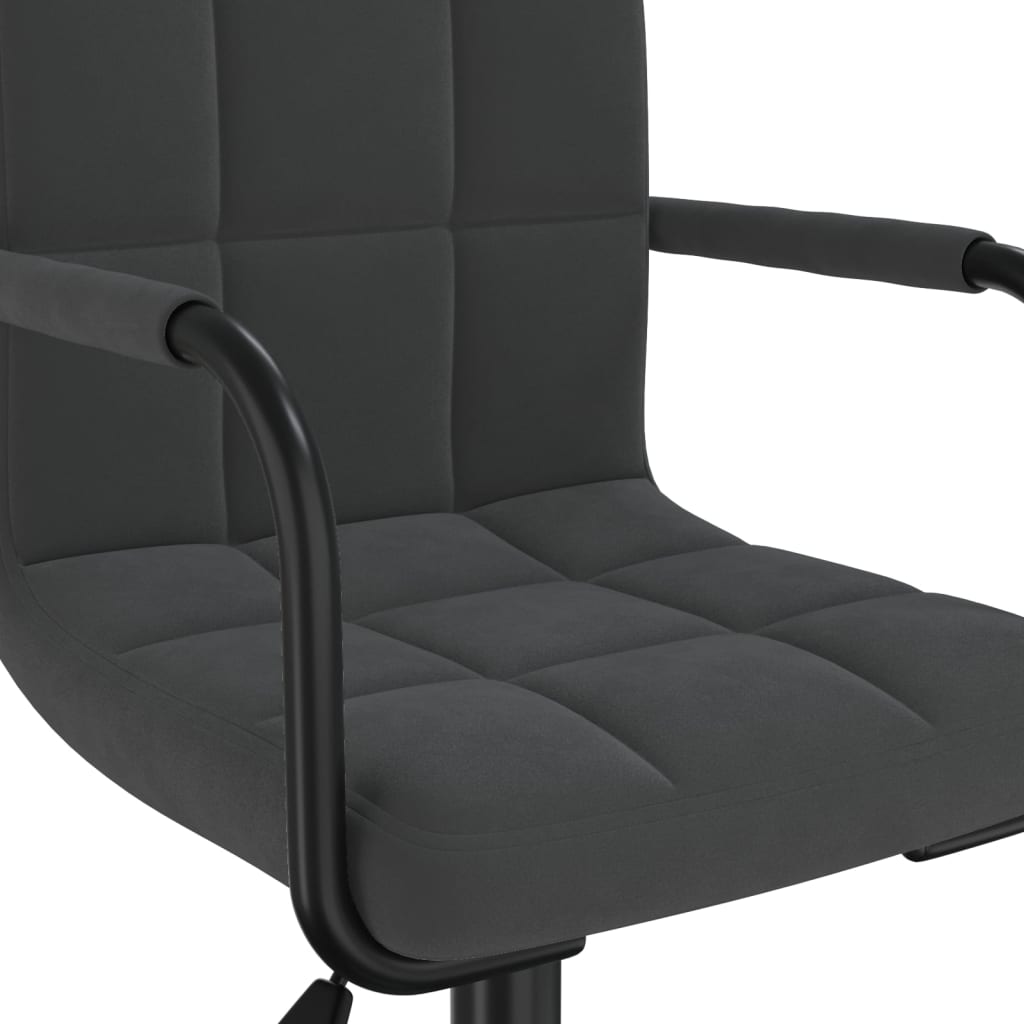 Chaises pivotantes à manger lot de 4 noir velours - XIOS