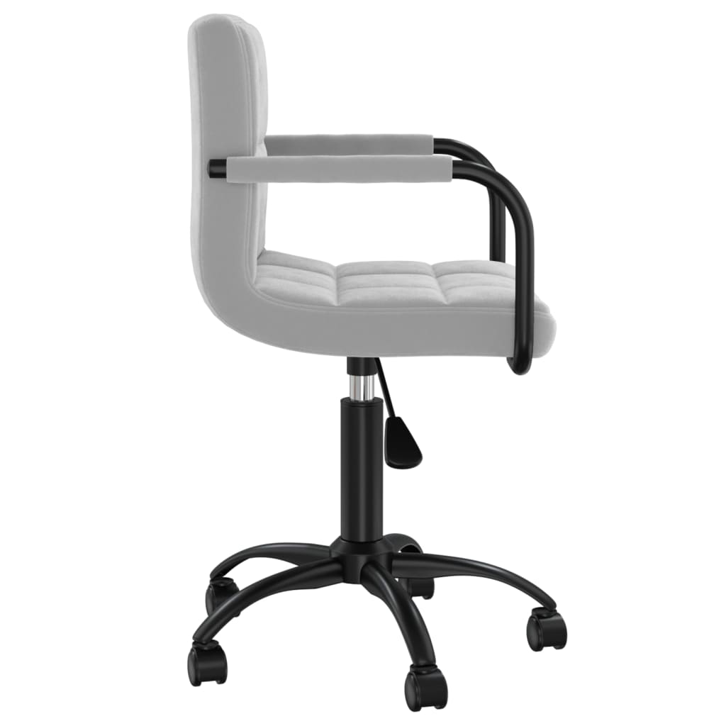 Chaises pivotantes à manger lot de 4 gris clair velours - XIOS