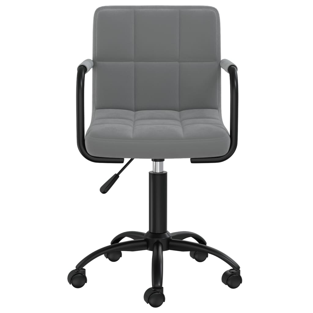 Chaises pivotantes à manger lot de 4 gris foncé velours - XIOS