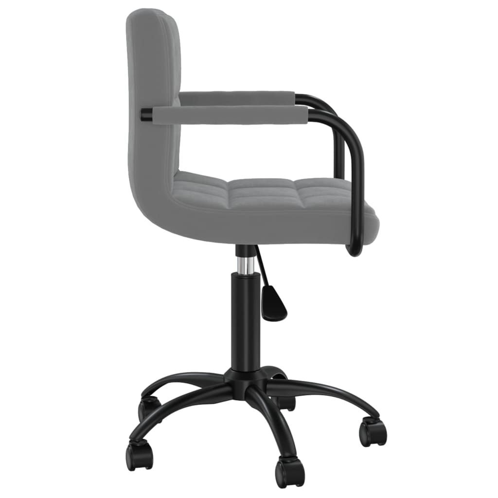 Chaises pivotantes à manger lot de 4 gris foncé velours - XIOS