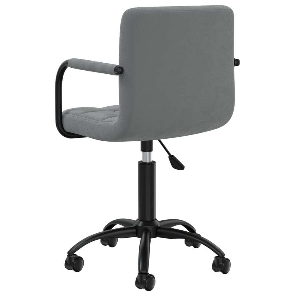 Chaises pivotantes à manger lot de 4 gris foncé velours - XIOS
