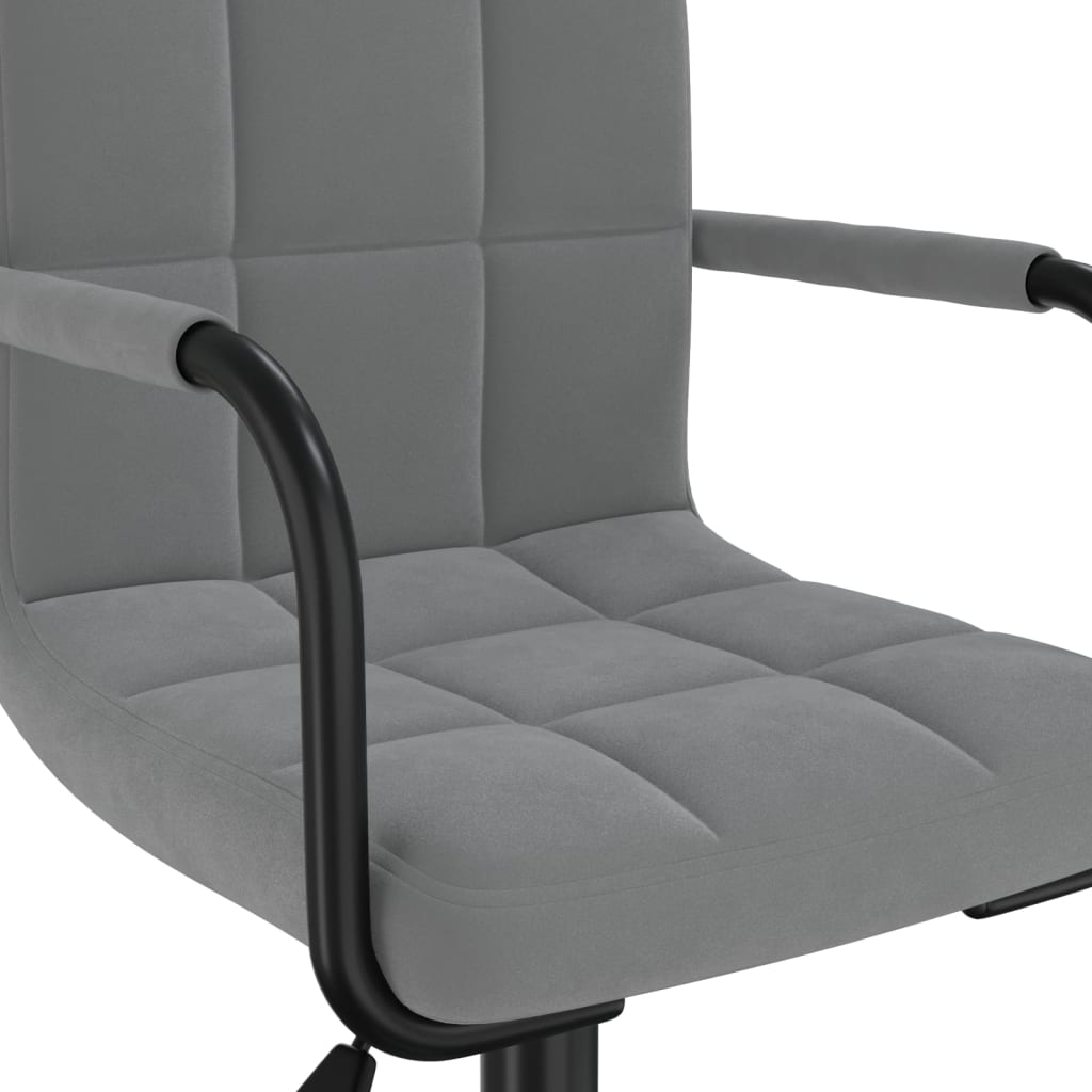 Chaises pivotantes à manger lot de 4 gris foncé velours - XIOS