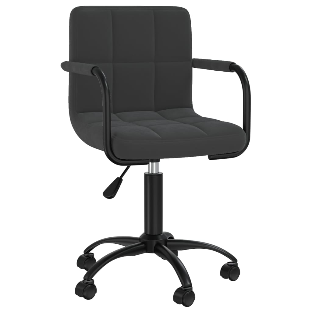 Chaises pivotantes à manger lot de 6 noir velours - XIOS