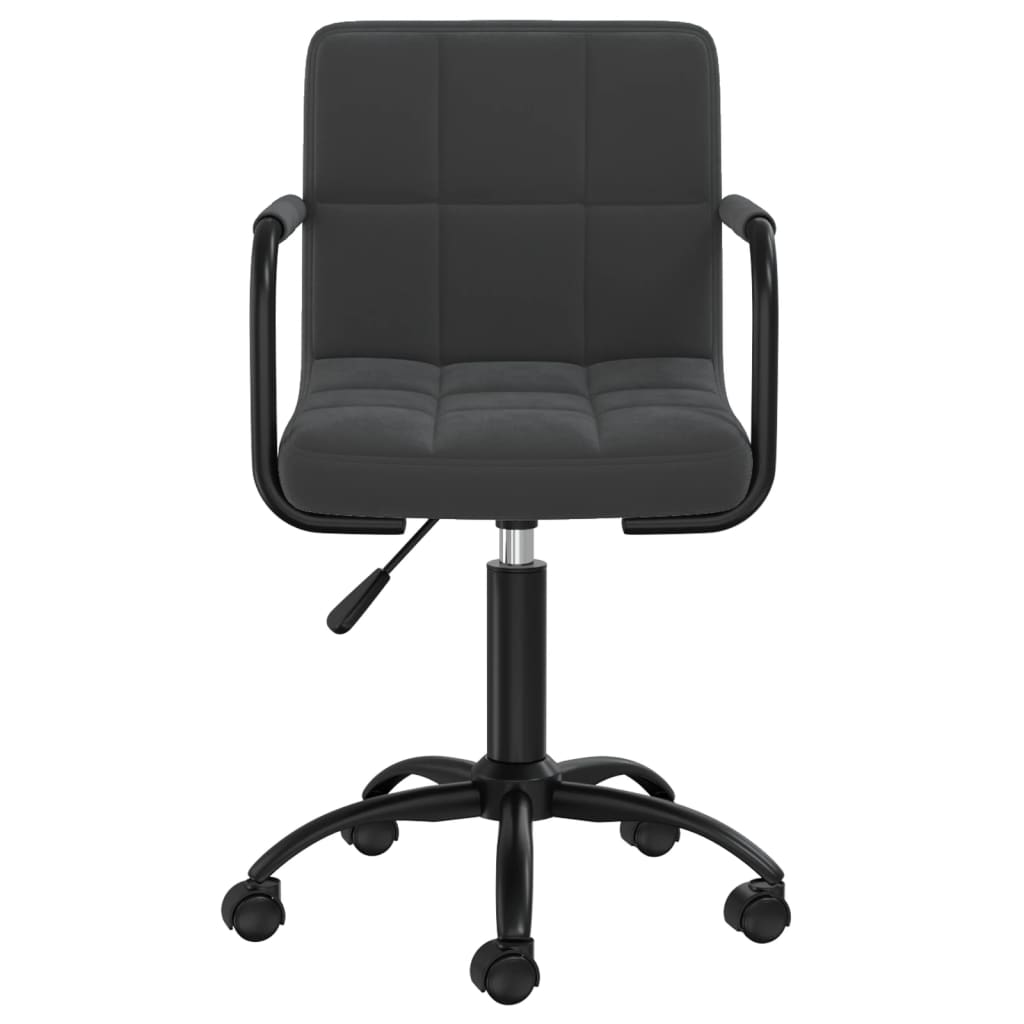 Chaises pivotantes à manger lot de 6 noir velours - XIOS
