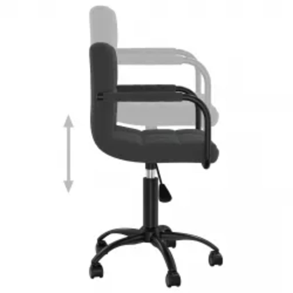 Chaises pivotantes à manger lot de 6 noir velours - XIOS