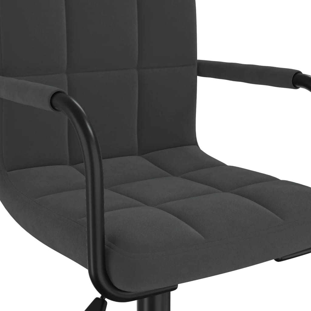 Chaises pivotantes à manger lot de 6 noir velours - XIOS