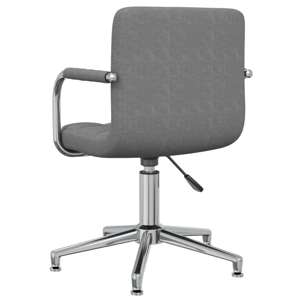 Chaise pivotante de salle à manger Gris clair Tissu - XIOS