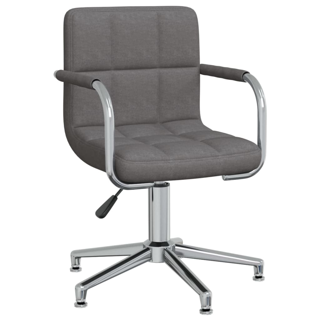 Chaise pivotante de salle à manger Gris foncé Tissu - XIOS